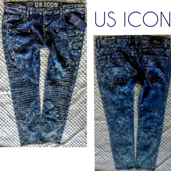 US Icon Jeans Size 36 Moto Skinny Leg NWT - Picture 2 of 10